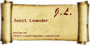 Joszt Leander névjegykártya